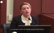 Amber Heard: "Johnny Depp mi ha minacciato di tagliarmi la faccia con una bottiglia" - Video