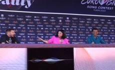 Eurovision, tutti gli sketch di Pausini, Mika e Cattalan in conferenza stampa