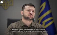 Zelensky: "La Russia controlla il 20% dell'Ucraina"