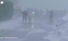 Maltempo in Germania, neve e grandine a Weiler im Allgau