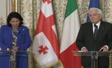 Mattarella: "L'Italia sostiene l'ingresso della Georgia nell'Unione europea"