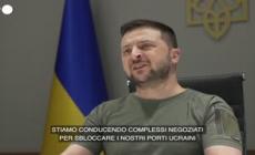Zelensky: "Negoziati difficili per sbloccare i porti ucraini"
