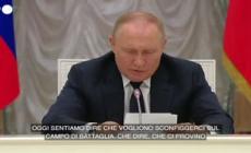 Ucraina, Putin: "Se l'Occidente vuole batterci sul campo, che ci provi"
