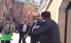 Giuseppe Conte arriva alla sede del M5s