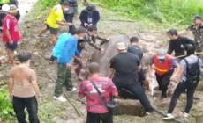 Cucciolo di elefante finisce nel tombino di un campo da golf,  ecco come è stato salvato