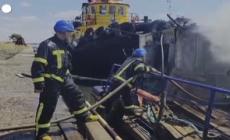 Ucraina, incendi nel porto di Odessa dopo l'attacco missilistico russo