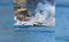 Yacht a fuoco a Ponza, gli occupanti si buttano in mare: nessun ferito - Video