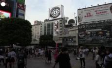 Tokyo, un gigantesco cane 3d salta tra i cartelloni pubblicitari della citta'