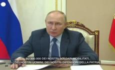 Ucraina, Putin: "Nelle zone operative 150mila soldati sui 300mila mobilitati"