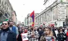 Roma, il corteo dei manifestanti contro il regime iraniano