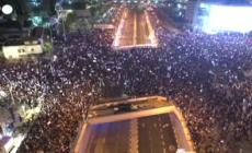 Israele, manifestazione anti-Netanyahu a Tel Aviv: la protesta vista dall'alto