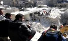 Siria: crolla un edificio ad Aleppo, almeno 16 le vittime