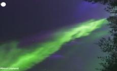Finlandia, le spettacolari aurore boreali osservate a Rovaniemi
