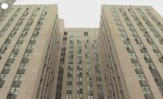 Trump,  agenti di polizia all'esterno del tribunale di New York