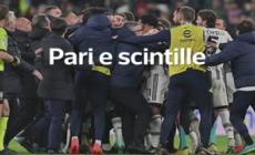 Coppa Italia, pari con bagarre finale: Juve-Inter e' 1-1