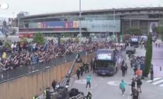 Calcio, festa scudetto Barcellona: parata della squadra in citta'