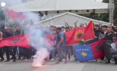 Kosovo, manifestazione nella parte albanese di Mitrovica
