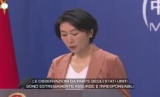 Cina:  "Da Usa osservazioni assurde e irresponsabili su Xi"
