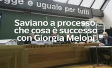 Saviano a processo, che cosa e' successo con Giorgia Meloni