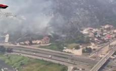 Incendio Palermo, i Carabinieri sorvolano la zona colpita