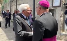 Mattarella a Palermo visita la chiesa di Santa Maria di Gesu' distrutta dalle fiamme