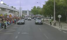 Il Papa a Lisbona per la Gmg, accolto dal presidente portoghese Rebelo de Sousa