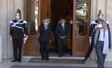 Colaninno da Mattarella nel 2022 per la presentazione delle V85 TT Moto Guzzi destinate ai Corazzieri