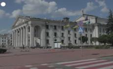 Ucraina, il centro della citta' di Chernihiv dopo l'attacco russo