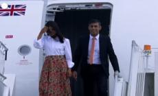 Premier britannico Sunak giunto a New Delhi per il G20