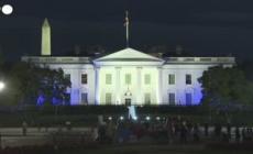 Usa, la Casa Bianca illuminata con i colori di Israele