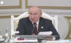 Putin: "Perdite civili inaccettabili se Israele entra a Gaza"