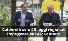 Calderoli: "Solo 23 leggi regionali impugnate su 602 valutate"