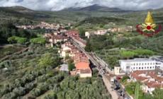 Maltempo in Toscana, la ricognizione aerea a Prato, nella frazione di Figline