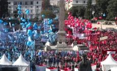 Sciopero, 60mila lavoratori in piazza del Popolo a Roma