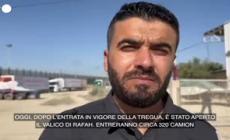 Gaza, scatta la tregua: dall'Egitto piu' di 300 camion con aiuti