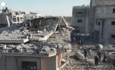 Le immagini aeree mostrano la distruzione nel sud di Gaza
