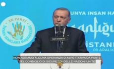 Erdogan: "Consiglio sicurezza Onu e' diventato  il consiglio di protezione israeliano"