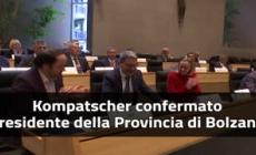 Bolzano, Kompatscher confermato presidente della Provincia