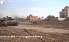 Gaza, le operazioni militari dell'esercito israeliano all'interno di Bureij