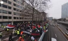 Manifestazione pro Palestina per le strade di Bruxelles
