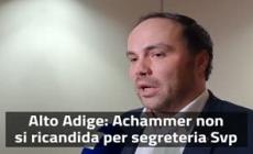 Svp, Achammer non si ricandida per la segreteria