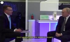 Putin: "Biden piu' esperto di politica, meglio lui di Trump"