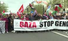 Gaza, in centinaia manifestano a Parigi a sei mesi dallo scoppio della guerra