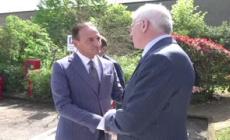 Il Governatore Cirio ed il sindaco Lo Russo ai funerali Pininfarina