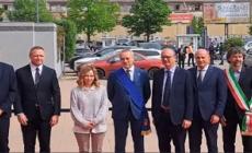 L'arrivo di Meloni alla fiera di Verona per Vinitaly