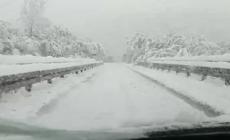 Maltempo, la neve imbianca l'Appennino emiliano