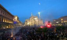 Festa Inter, fuochi d'artificio a Piazza Duomo