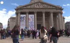 Parigi, gli studenti manifestano per la Palestina davanti al Pantheon