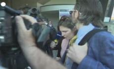 Omicidio Meredith, l'arrivo di Amanda Knox al tribunale di Firenze
