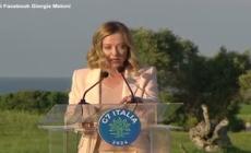 Meloni: "G7 sostiene la soluzione Usa per il Medio Oriente"